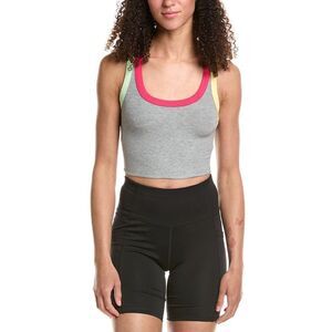 Katiejnyc Womens Livi Ribbed Crop Tank, Grey